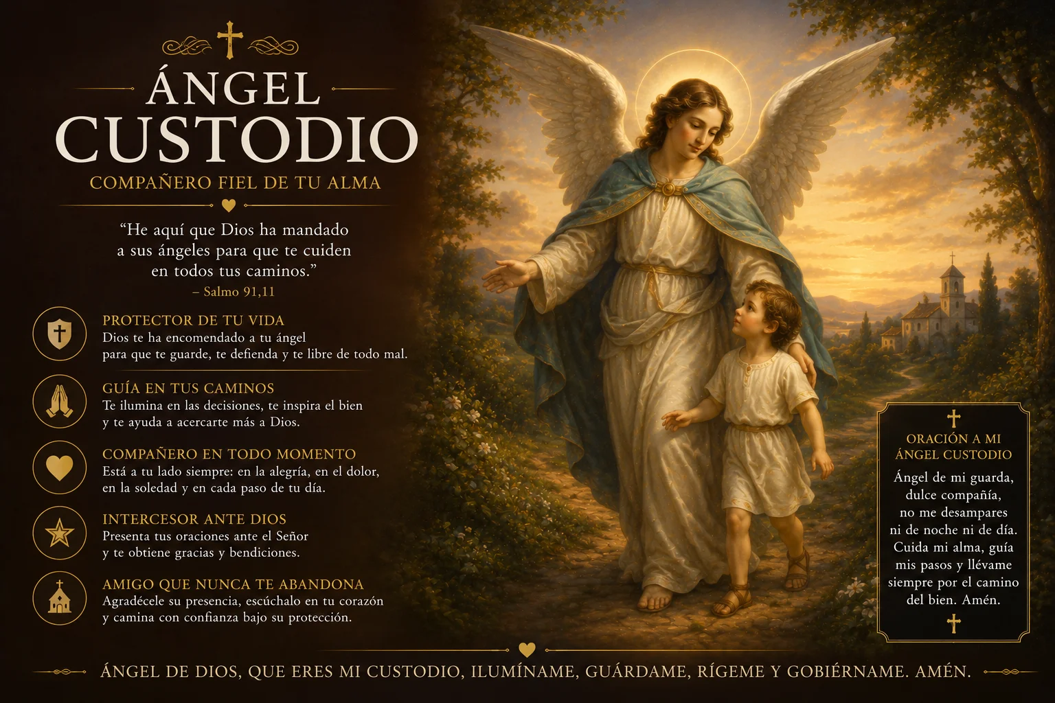 Ángel Custodio · el compañero invisible que Dios te regaló para guiarte al Cielo