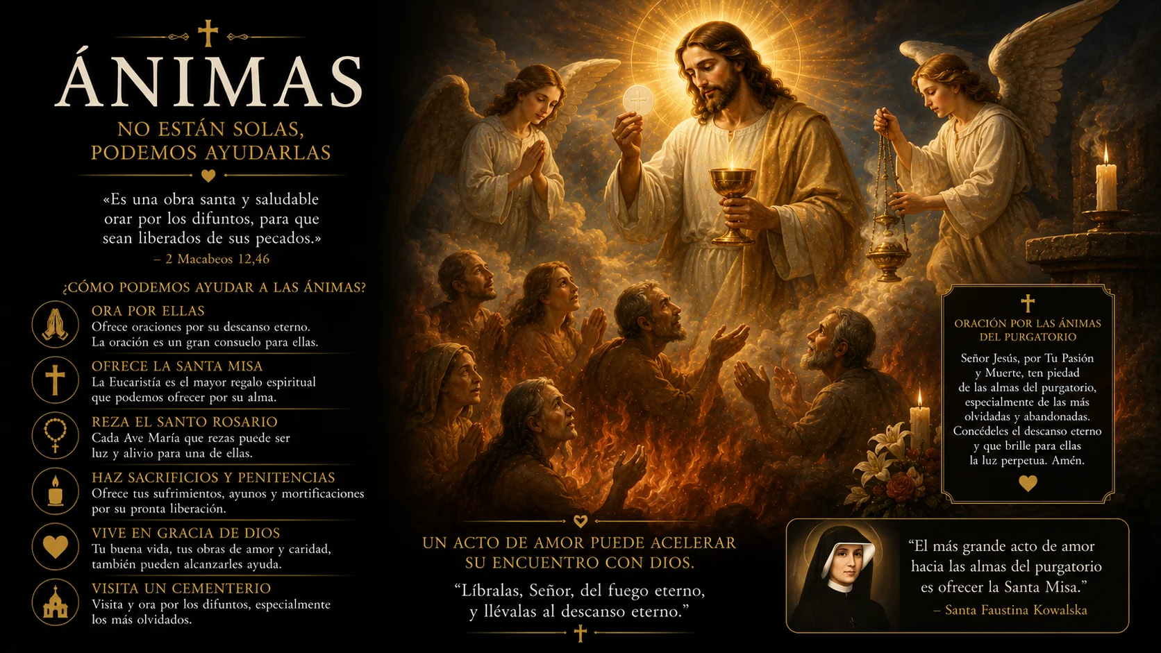 Ánimas del Purgatorio · misericordia y purificación antes del Cielo