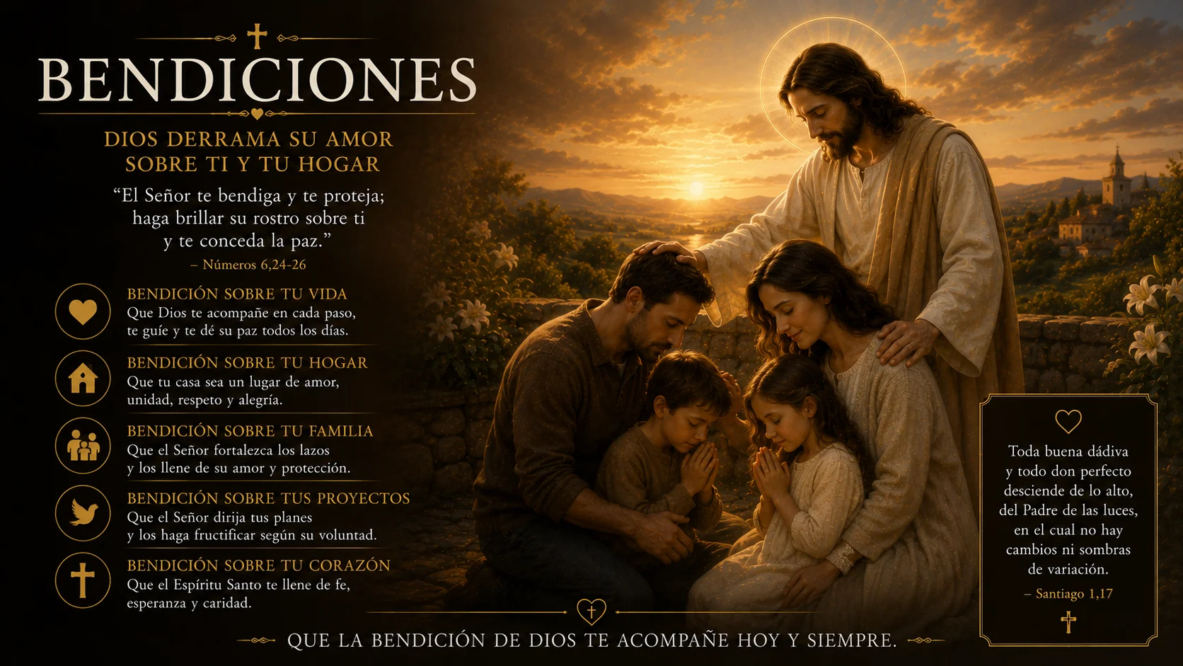 Bendiciones · oraciones para los momentos del día · la casa, la mesa, los hijos, los viajes