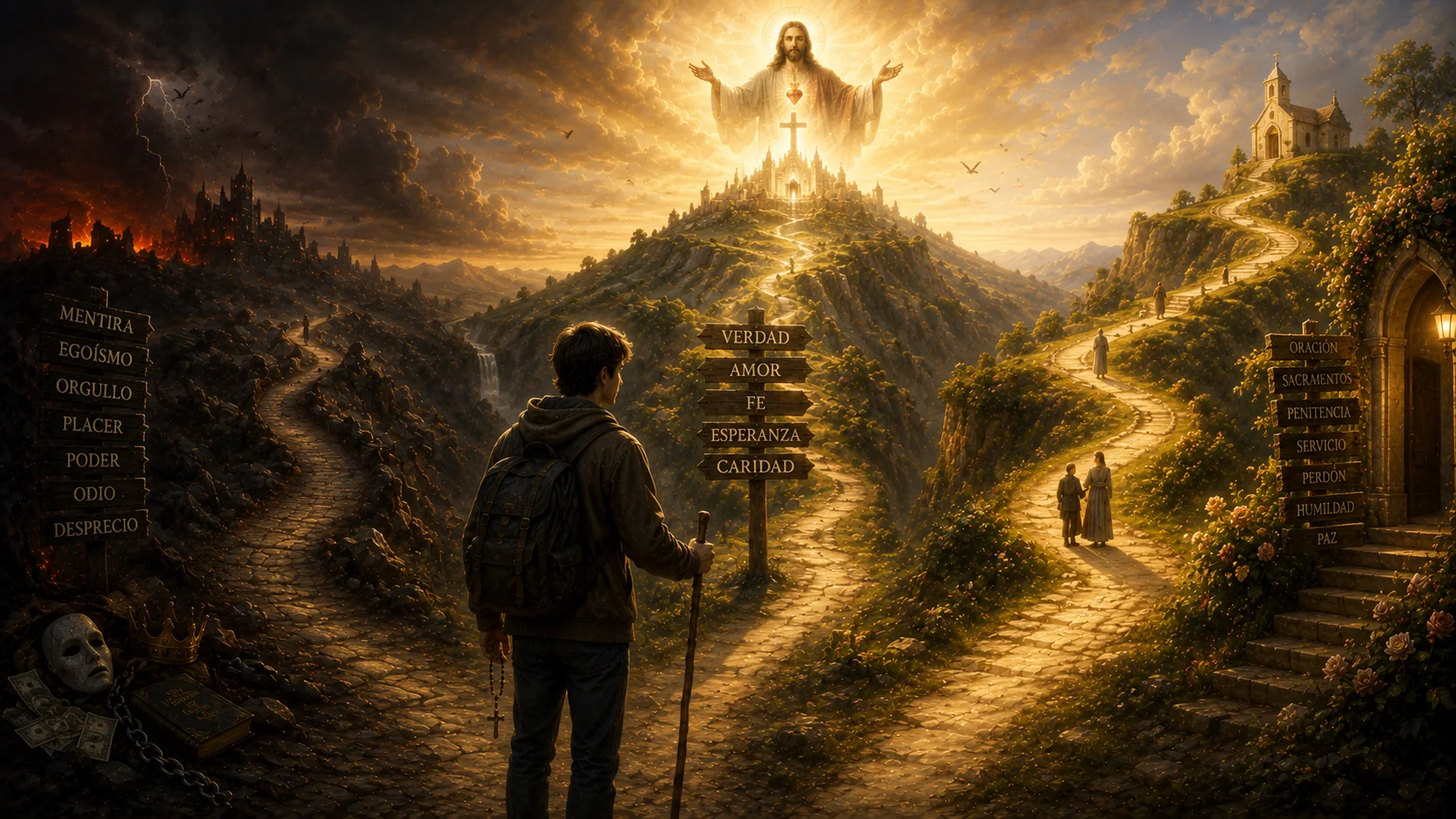 Caminos pastorales · rutas curadas paso a paso · como un director espiritual