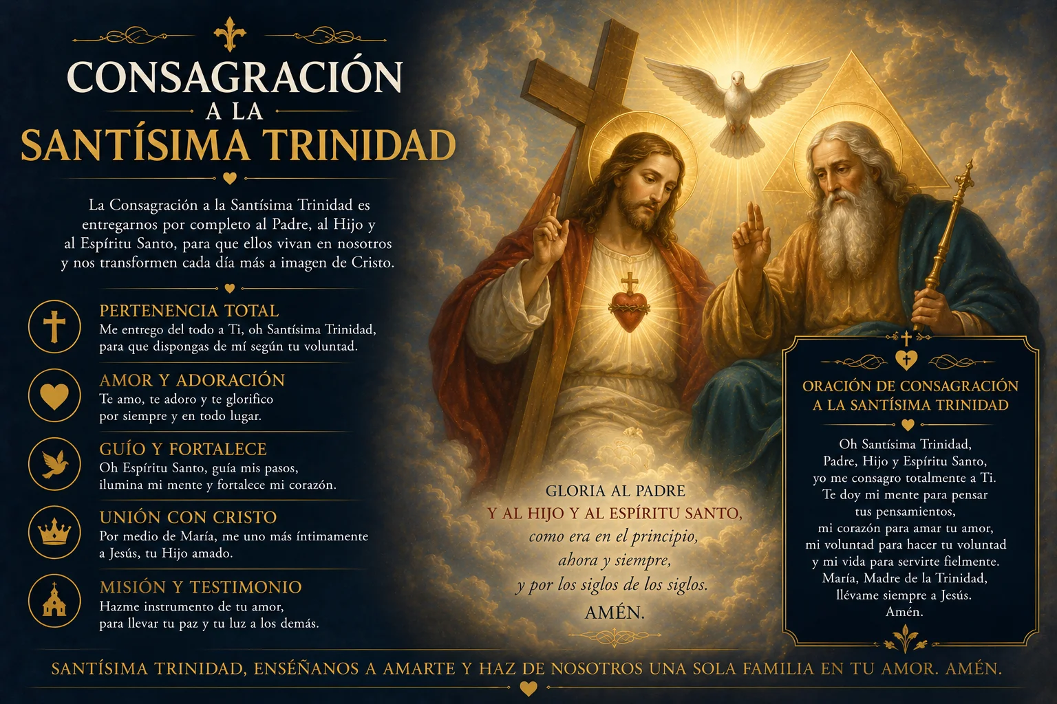 Consagración a la Santísima Trinidad · la oración mística de Santa Isabel de la Trinidad