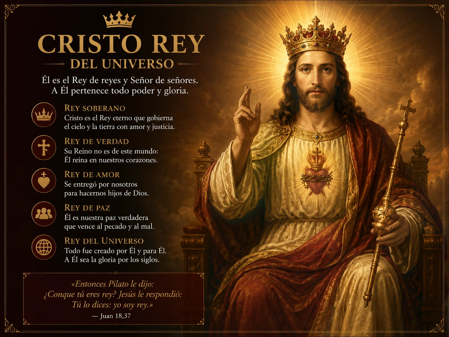 Cristo Rey · Rey del Universo · Rey de mi corazón