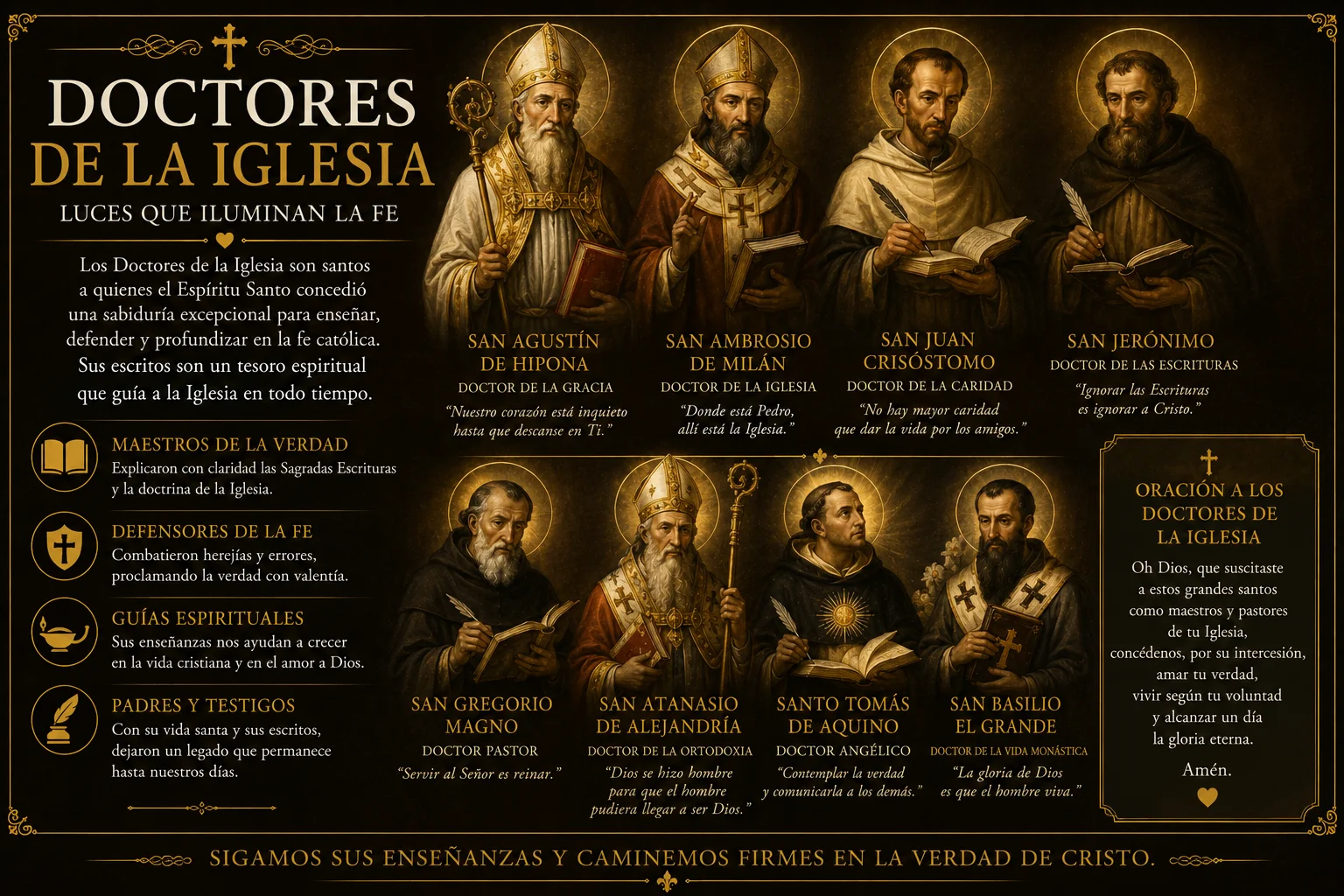 Los Doctores de la Iglesia · 37 gigantes del pensamiento católico · la cima de la tradición