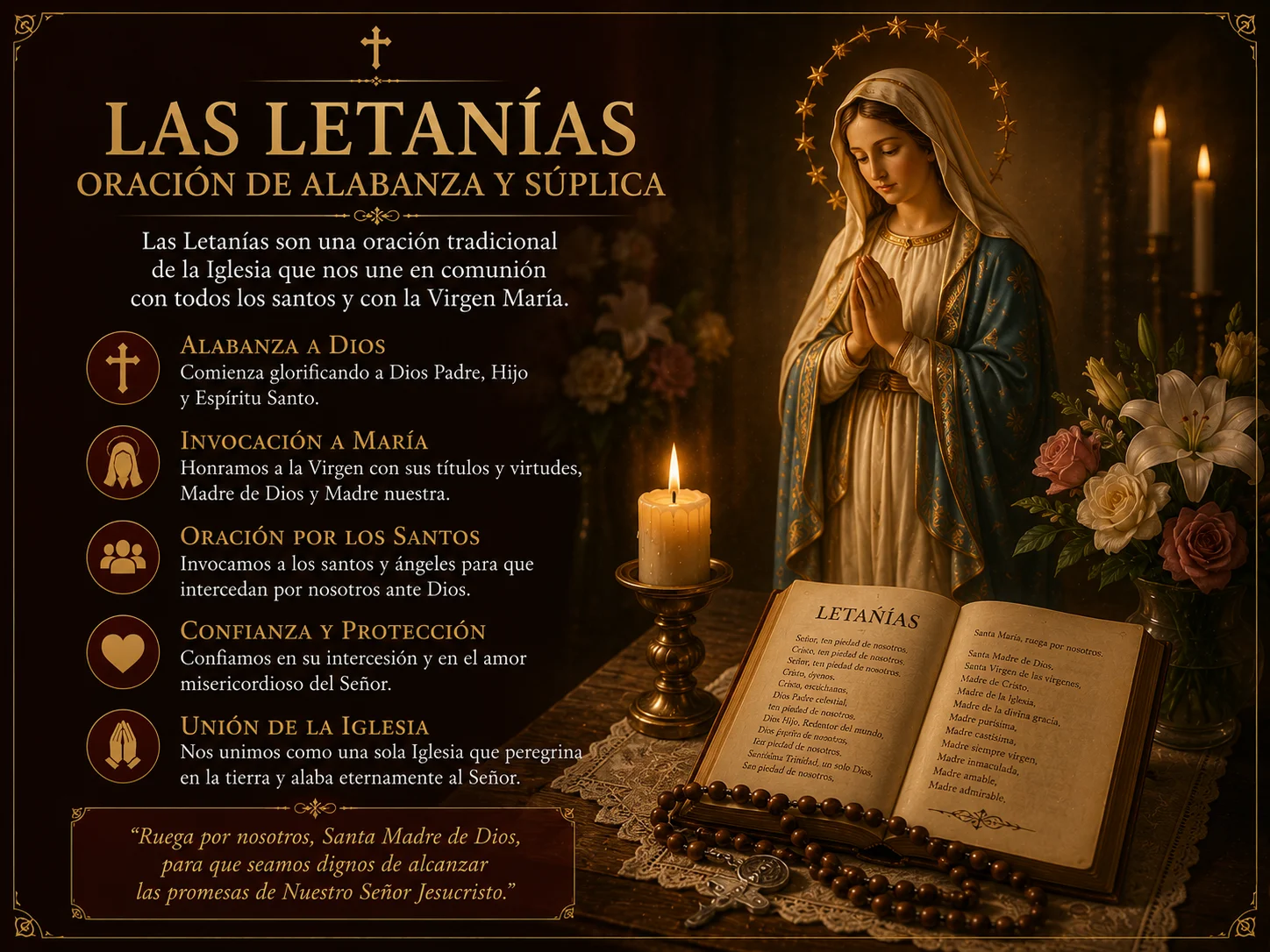 Las Letanías Católicas · Oraciones de invocación y súplica coral