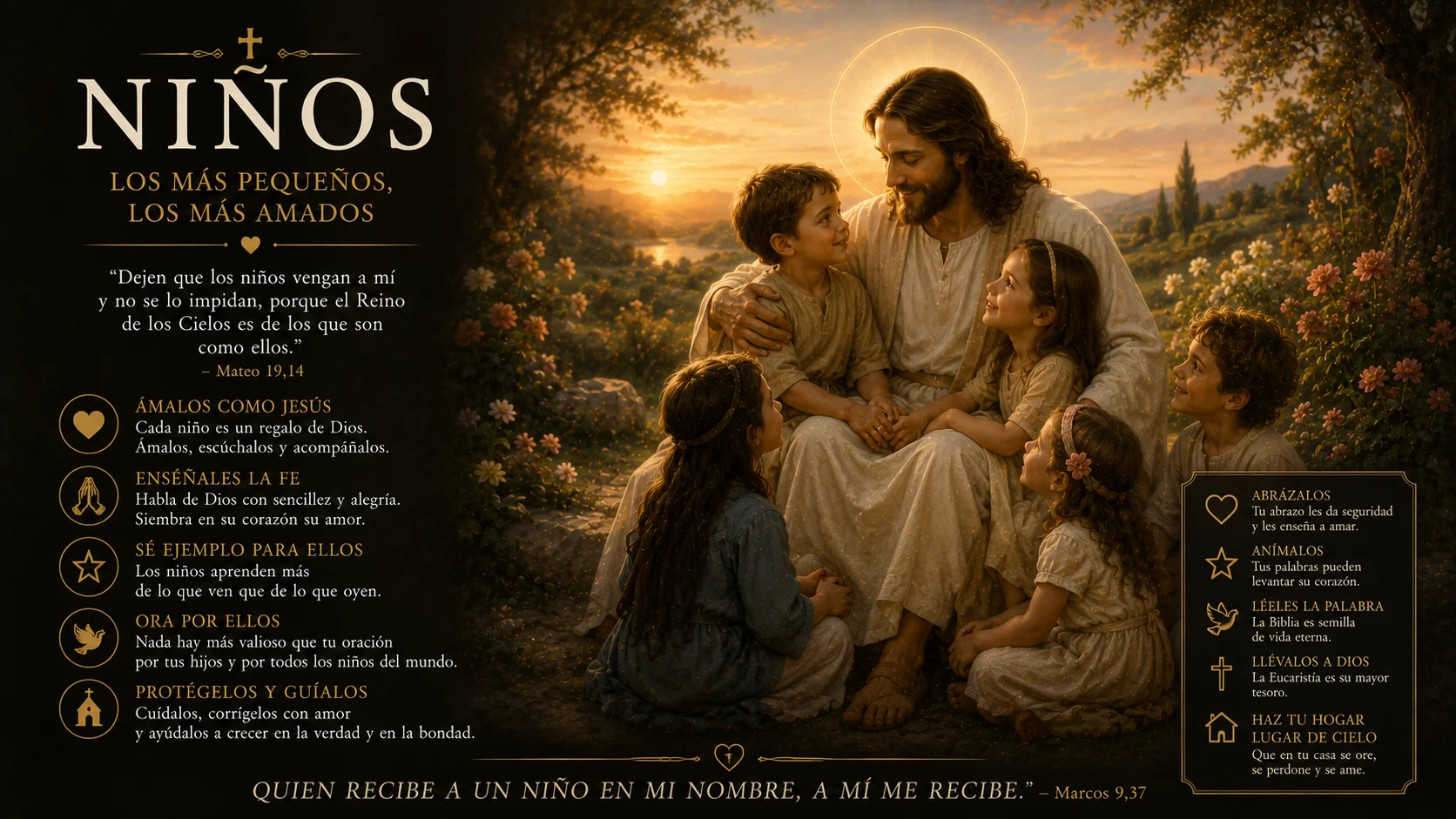 Niños · Catequesis en casa · Dejad que los niños vengan a Mí