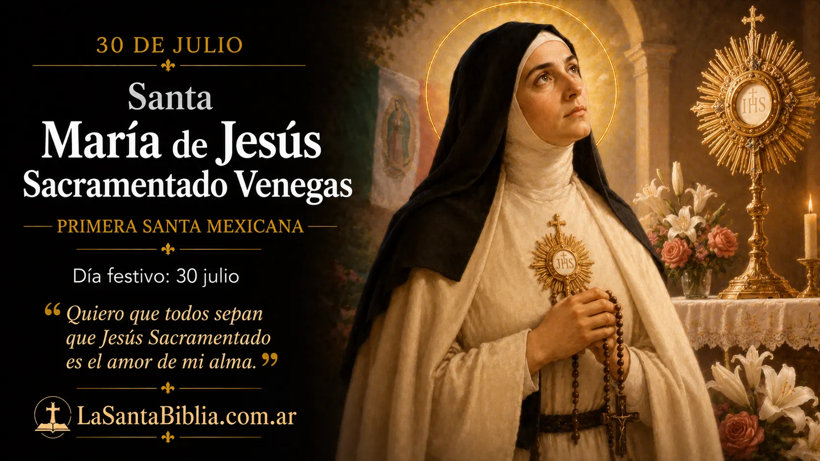 Santa María de Jesús Sacramentado Venegas